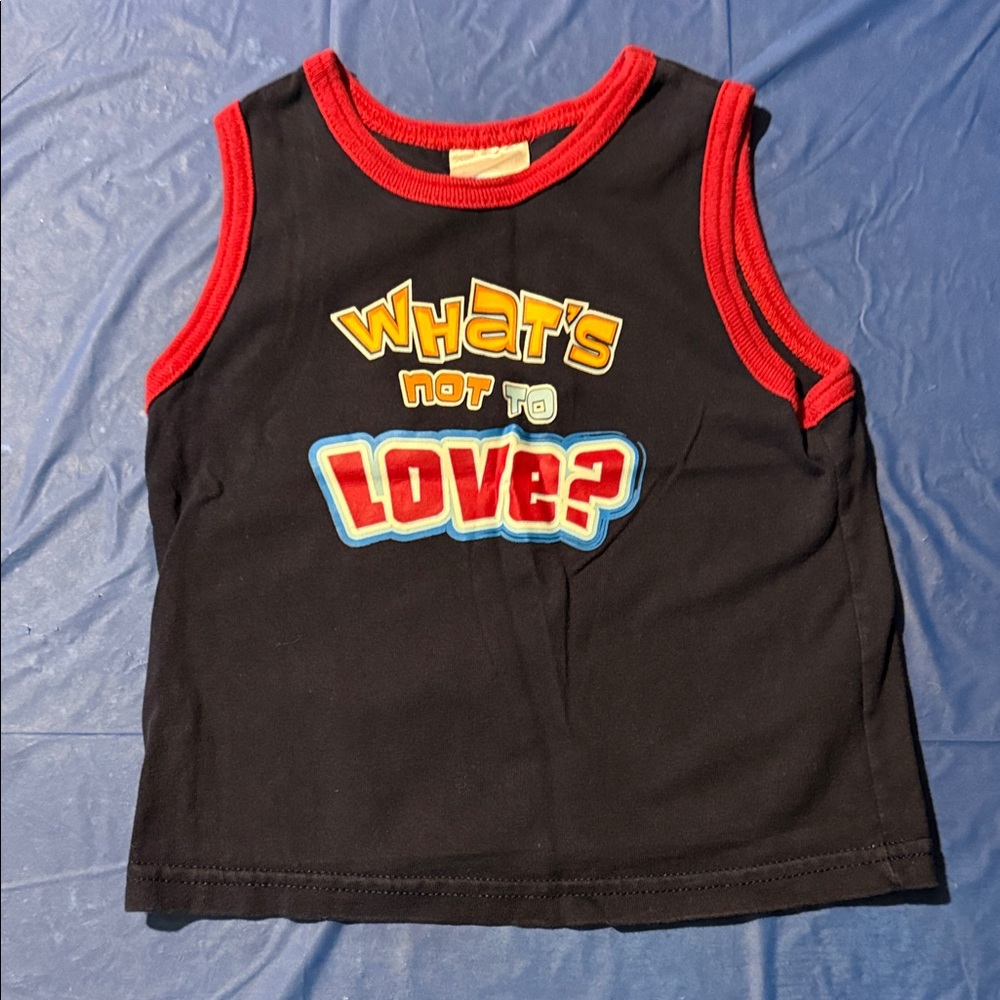 Kids' Black and Red Graphic Tank Top